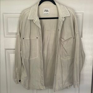 Zara Light Beige Casual Jacket